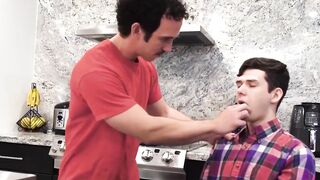 StepIntoDesire.com  Insatiable stepfather devours twinks eager mouth, then creams his pretty face.