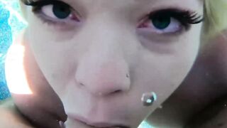 "Poolside Sex Adventures - Hot Blonde Bombshells Katzie & Zena Have Fun"