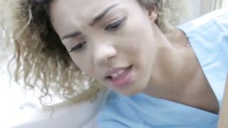 Creamy Conquest Ebony Teen Takes on the Thickest Dudes
