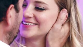 "Lesbians Share Passionate Kisses Before Hot Threesome Action"