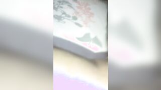 fapping the ebony penis into his room