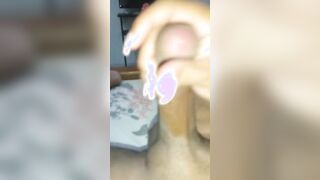 fapping the ebony penis into his room