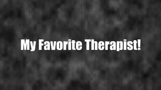 Teenagers sex addict Annie Archer masturbates her therapist inside session!