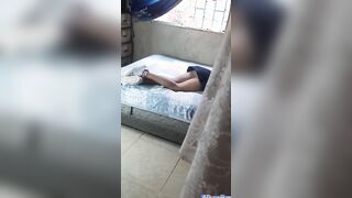 pervert stepfather watches his Hottie step-daughter