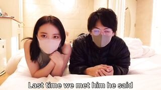 Japanese Pure Boy's First Hand Job - he couldn't stop Squirting and Reverse Cowgirl position