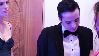 "Partying Hard With Sexy Couple - Scene #3 (RileysJay)": Party-goers have an unforgettable night with pornstar couple Riles Jay & James Deen as they engage in wild sex