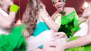 Costumed Cuties Get Cummed All Over After a Wild Threesome Frenzy