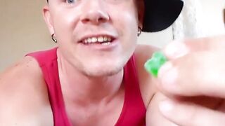 Leo Blue Finds Defects In Your Gummy Friends And Eats Them.
