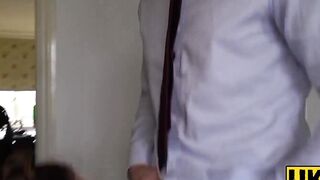 "Redheaded Submissive Dominated Hard In Threesome By Three Hunks"
