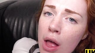 "Redheaded Slave Girl Endures Rough Bondage Session With Dominant Master"