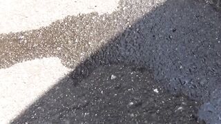 "Public Pee-Pantie Fetish - Bold School Girl Dares To Wear Soiled Uniform"