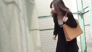 "Public Pee-Pantie Fetish - Bold School Girl Dares To Wear Soiled Uniform"