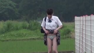 "Peek-A-Boo! Naughty Japanese Girl Gets Busted Peeing In Public"