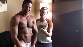 "Muscular Latin Stud Drills Blondie With Ink-Tattooed Body And Big Dick"
