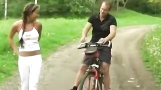 "Hot MILF Biker Chick Fucks Her Handsome Husband On A Motorcycle Journey"