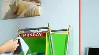 Sexy Milf Office Roleplay - Hot Babe Strips Down to Lingerie & Dildo Fun