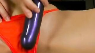 Sexy Milf Office Roleplay - Hot Babe Strips Down to Lingerie & Dildo Fun