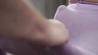 "Bondage Blonde Babe Sucks Her Friend's Boyfriend Dick While He Watches"
