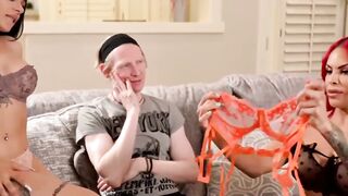 Three Way Pleasure Party with Hot Shemale Couple & Guy