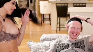 Three Way Pleasure Party with Hot Shemale Couple & Guy