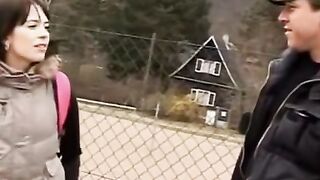 BusStopPickUp - Hot Blonde Teen's First Time Anal in Public Restroom