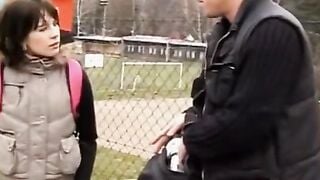 BusStopPickUp - Hot Blonde Teen's First Time Anal in Public Restroom