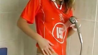"Sexy Milf's Steamy Bathroom Erotic Dance & Striptease with Dildo Ride (Exclusive)"