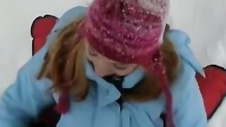 Sexy Ginger-Teen's Christmas Eve Naughtiness - Busty Blonde Rides Santa Claus Dildo & Vibrator (MILF)
