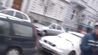 Seducing Strangers - Hot blonde gets seduced by stranger outdoors in public sex adventure