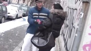 Seducing Strangers - Hot blonde gets seduced by stranger outdoors in public sex adventure