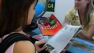 Hot blonde bimbo gets fucked by her sexy travel agent in exotic location - POV sex adventure