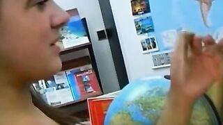 Hot blonde bimbo gets fucked by her sexy travel agent in exotic location - POV sex adventure