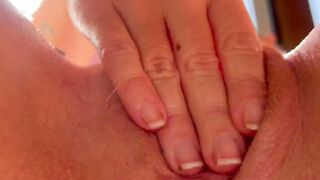 "Blondie's Blissful Masturbation - Sensual Touch & Shaking Legs"