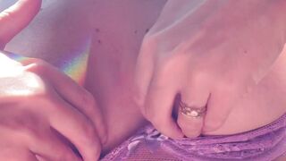 "Blondie's Blissful Masturbation - Sensual Touch & Shaking Legs"