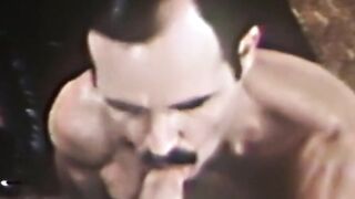 "Retro Dude's Office Desk Bareback Fucking Action"
