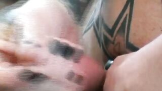 "Inked Hunk Masturabtes Solo With Big Load" or "Tattooed Guy Jerks Off Alone For You"