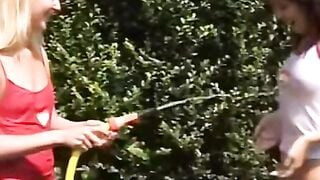 Lesbian Lovebirds Sharing Intimate Moments in Nature - Older Woman Teaches Young Lover Sensuality