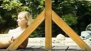"Petite-Teen's Passionate Vibrator Orgasm in Public Park"