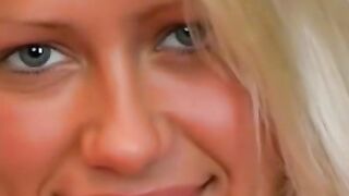 Hot blonde teen masturbating in bathroom with dildo - Amateur POV