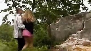 Public Picker-Upper Girls #2: Hot blonde bombshell gets picked up by two strangers in public to satisfy their threesome fantasy!