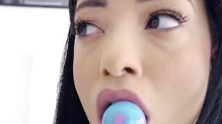 "Step-Sister Swallows StepBrothers Load After Licking His Hard Dick"