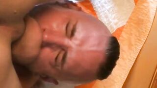 "Beard Punk's Facial Blast After Hardcore Anal Threesome"