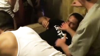 "Partying Hard! Fraternity House Orgy with Sloppy Blowjobs"