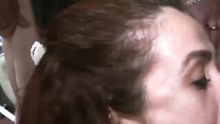 "Bukkake Blowbang Bonanza - Gagging Slut Threesome"