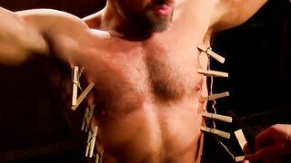 "Muscle Stud Dirk Cabler Gets Fucked Hard And Chains Bound In Bondage Sex"