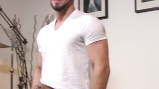 "Muscle Hunk Passionate Blow Job Session"