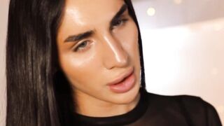 "Female-Identifying Crossdresser Masturbates With Vibrator"