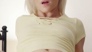 "ZAZZIE-S RIDES A BIG COCK AND SWALLOWS HUGE LOAD IN MOUTH"