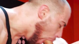 "Hardcore Anal Threesome - Three Jock Straps Fucking in Bondage"