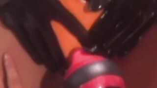 "Latex Domination: Lesbo Dominatrix Uses Sex Toys on Submissive Slave Girl"